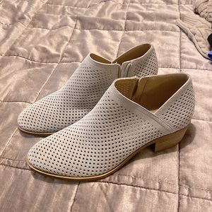 Grey Lucky brand booties, very comfortable, zipper fastened, 1.5in heel